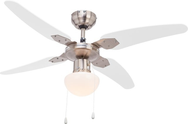 LIVARNO Deckenventilator mit LED-Leuchte in Weiß und Mattnickel-Optik - Bild 1