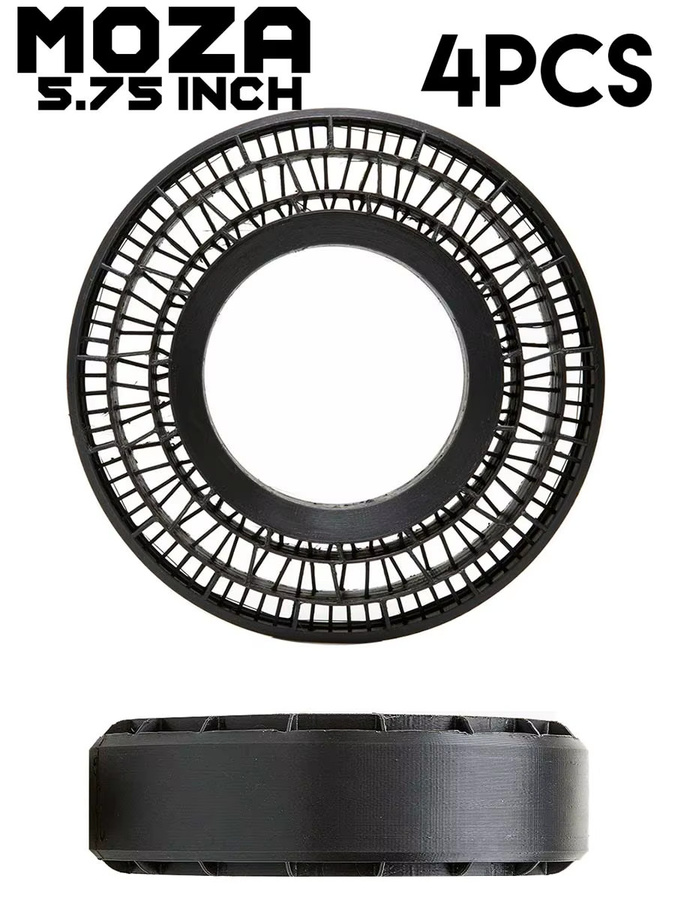 RhinoRC 3D-gedruckter Einsatz für MOZA 2.2 Reifen, 5,75 Zoll, 4 Stück, Schwarz - Bild 5