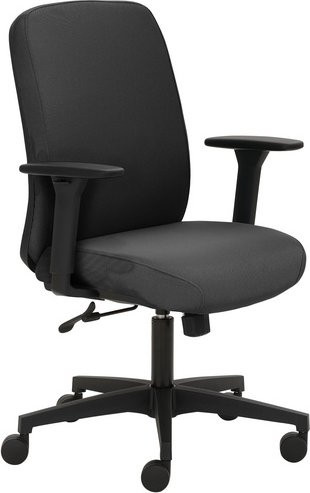 Mayer Sitzmöbel Drehstuhl 2219 mit Armlehnen und Rollen, schwarz, B/H: 70 x 62 cm - Bild 1