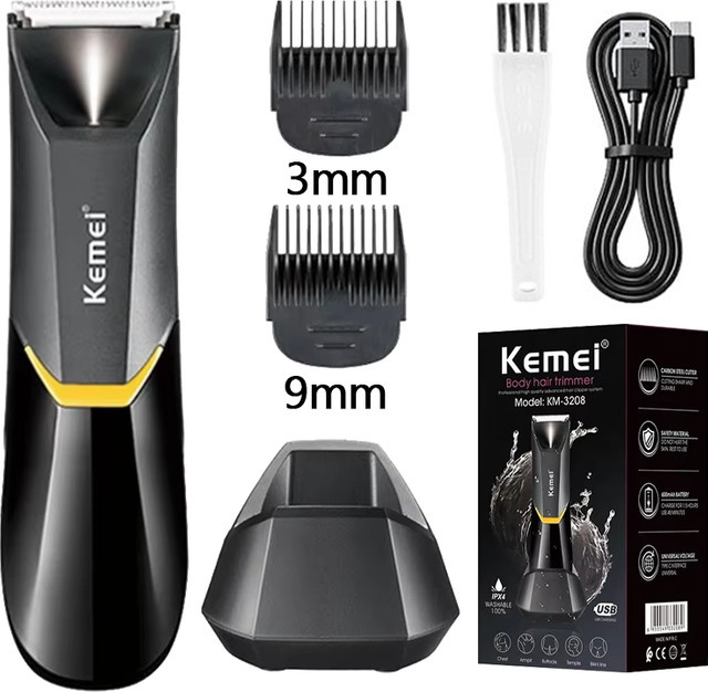 Kemei KM-3208 Elektrischer Haarschneider, Schwarz, Unisex - Bild 1