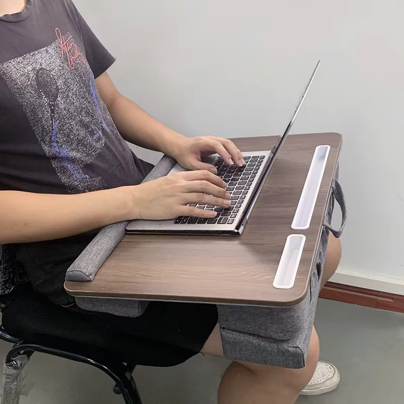 MUMUCC Klappbarer Schreibtisch als Laptop-Tisch und Betttisch für Studentenwohnheime, modern und rechteckig, Farben: Schwarz oder Braun - Bild 4