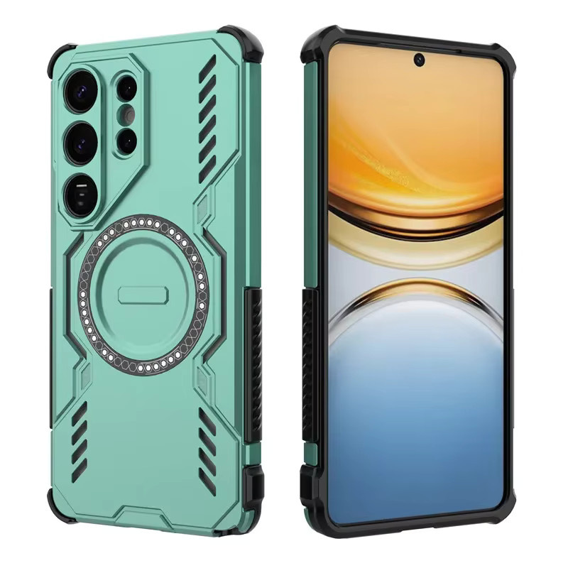 Stoßfeste Samsung S26 25 Ultra Schutzhülle mit Wärmeableitung und magnetischem kabellosem Laden in Schwarz - Bild 2