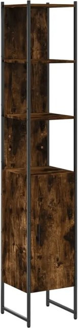 vidaXL Badschrank aus Holzwerkstoff in Räuchereiche, Farbe Braun, B/T/H: 33 x 33 x 185,5 cm - Bild 1