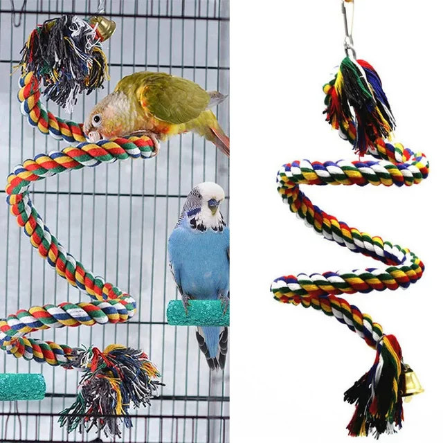 Vogel's Papagei Klettern Seil, Vogelkäfig Suspension Pole, Kauen Spielzeug - Bild 1