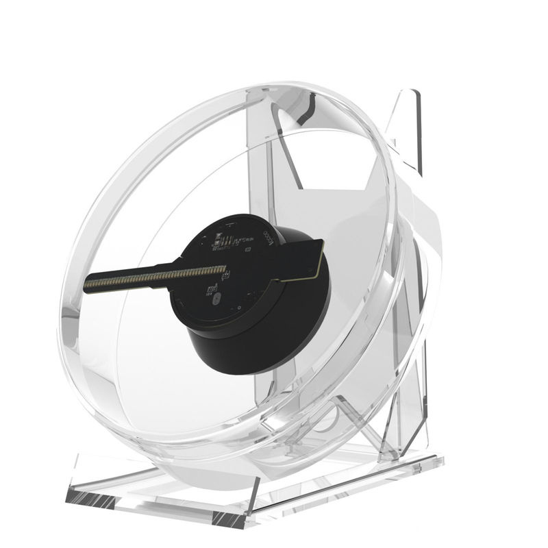 Honor Electronics 3D Hologramm Ventilator LED Projektor für Werbung und Dekoration, transparent/schwarz, Durchmesser: 11 cm - Bild 8