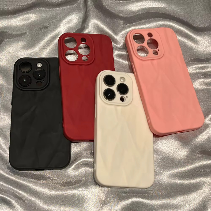 Silikon Handyhülle mit Falten-Design für iPhone 15 14 13 12 11 Pro Max SE X XS XR 8 7 Plus in verschiedenen Farben - Bild 4