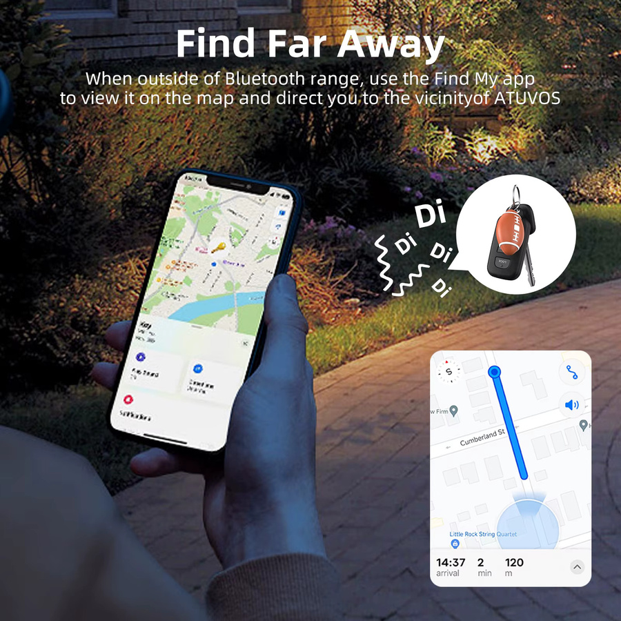 itag Smart Bluetooth GPS Tracker Gelb mit Apple Find My App Unterstützung, IP65 wasserdichter Anti-Lost Locator für Haustiere und Gegenstände - Bild 3