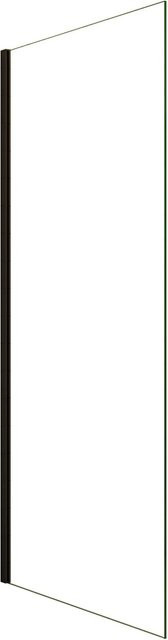 AICA Walk In Duschwand Schwarzrahmen mit 8mm Nano ESG Glas, B: 150 cm, H: 200 cm - Bild 1