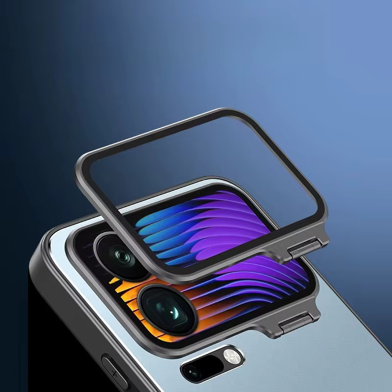 Magnetische Schutzhülle für Xiaomi 17 Pro Max und Xiaomi 17 Pro mit Kamera-Objektivschutz und integriertem unsichtbarem Ständer in Schwarz oder Silber - Bild 3