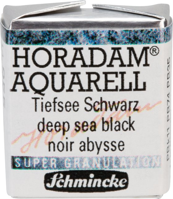 Schmincke HORADAM Aquarellfarbe Tiefsee Schwarz im 1/2 Näpfchen - Bild 1