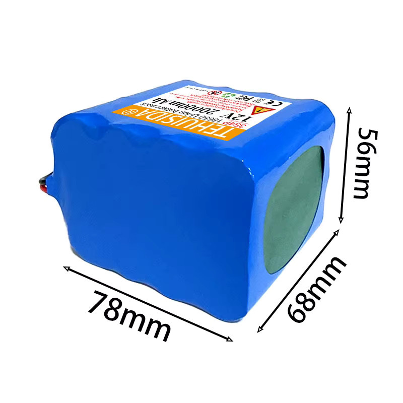 TEHUISIDA Tragbarer 12 V Li-Ionen-Akku mit Ladegerät, 20000 mAh, 12,6 V, Blau - Bild 3