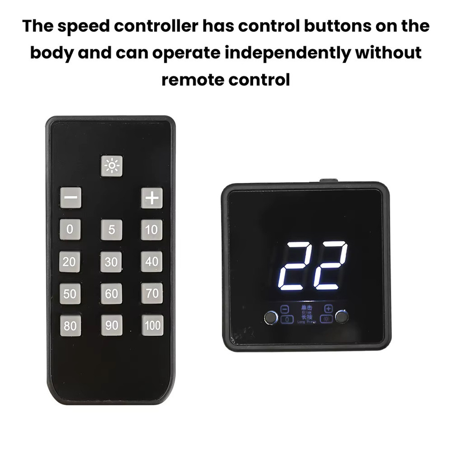 Aideepen 4Pin PWM Lüfter Geschwindigkeit Controller mit Digital Display und Fernbedienung für DIY PC Kühlung, Schwarz - Bild 6
