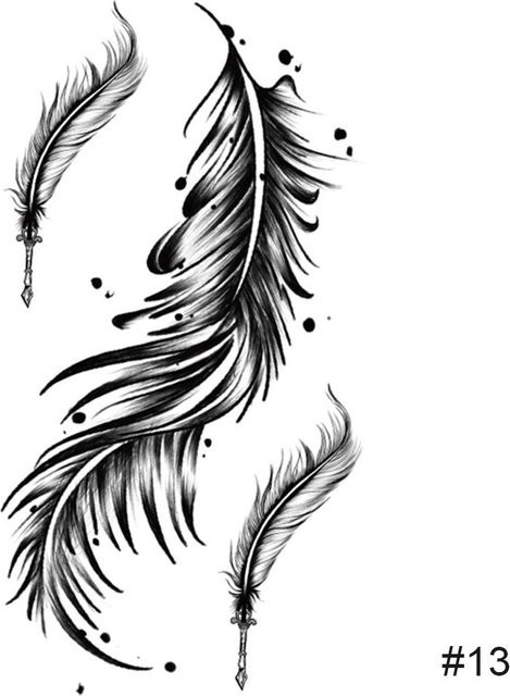 LadysBeautyCare Tattoo-Aufkleber, schwarz, wasserfest, Unisex - Bild 1