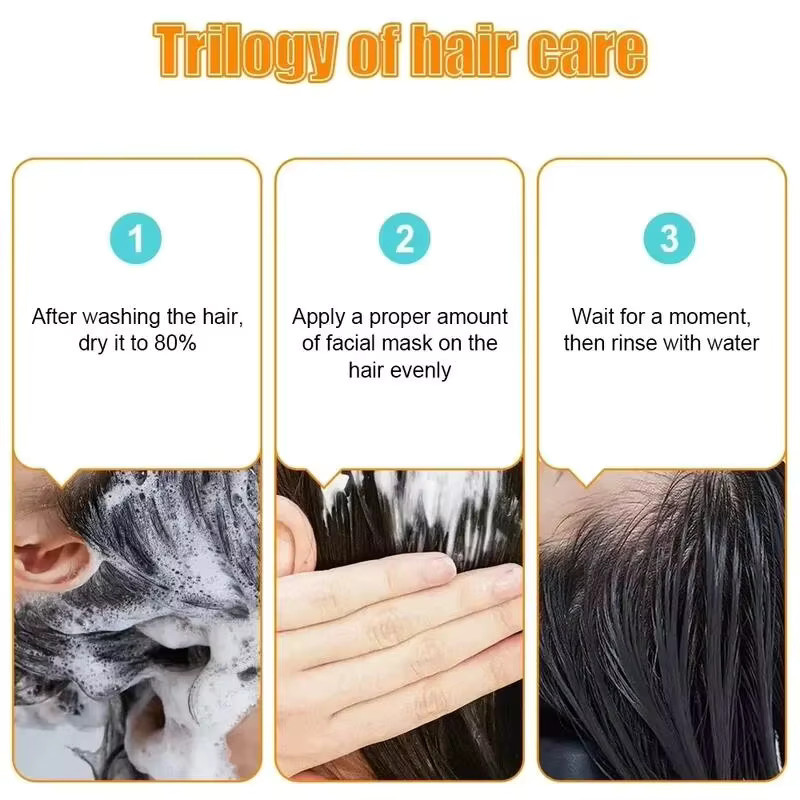 BIOAOUA Rice Magical Keratin Haarmaske, für strapaziertes und krauses Haar - Bild 5