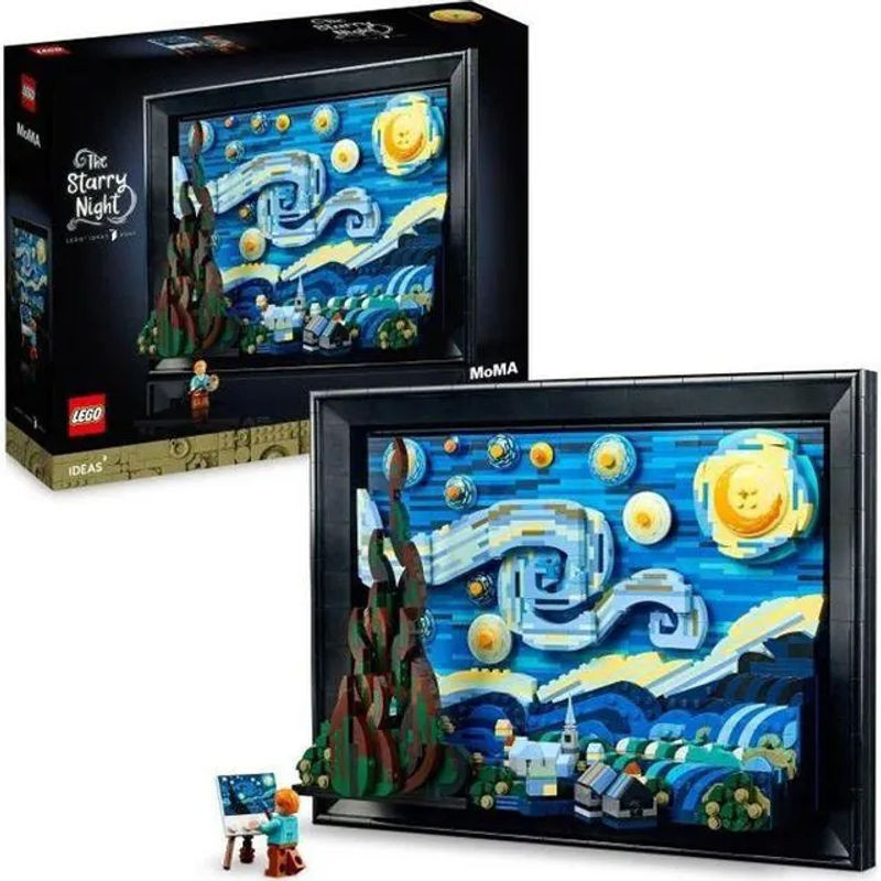 LEGO Ideas 21333 Vincent Van Gogh Sternennacht Set in Blau - Bild 1