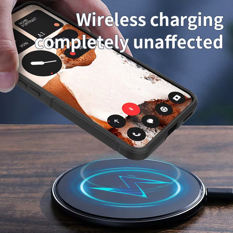 Flexible Silikonhülle für Nothing Phone 3A Lite in Purple und Black mit weichem Hautgefühl und Stoßschutz - Bild 5