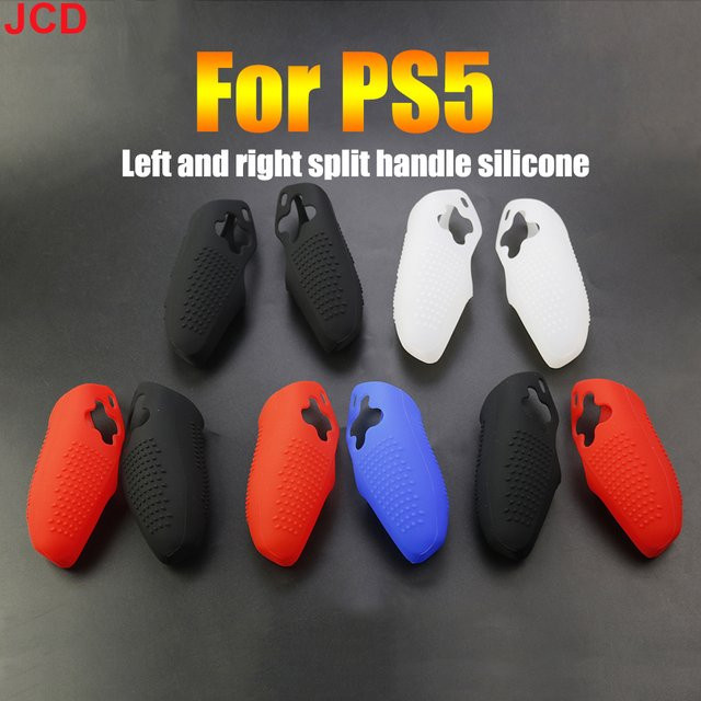 JCD Silikonhülle für PS5 Controller in Schwarz und Rot, 1 Paar rutschfeste Controller-Abdeckung - Bild 1