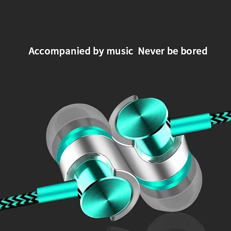 In-Ear Kopfhörer mit 3,5mm Klinkenanschluss und HD-Mikrofon für Sport und Telefonie, HIFI Bass Wired Ohrhörer in Lila - Bild 3