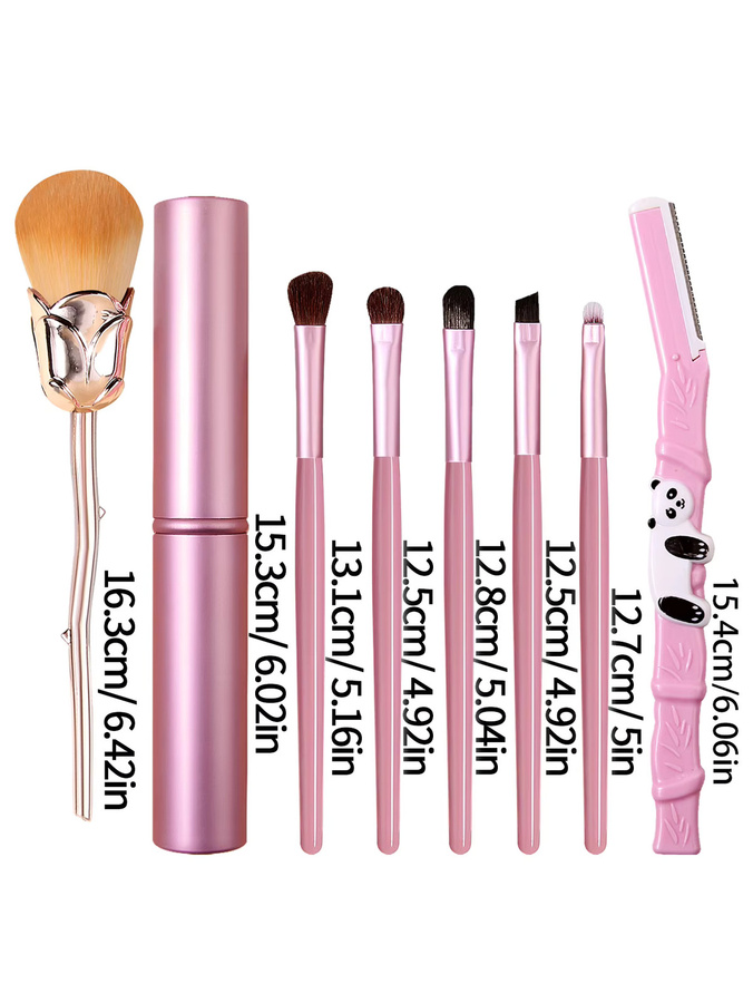 KOSSHOW Make-up-Pinsel-Set, 8-teilig, Rosa, für Augen - Bild 2