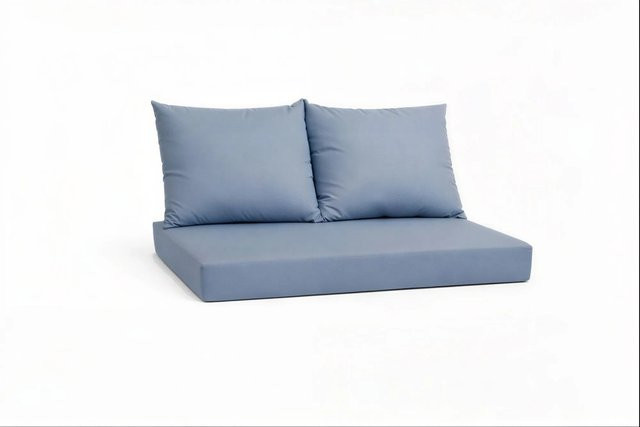 Setgarden Pastell Outdoor Palettenkissen Set in Midnight Blue mit Sitzkissen und Rückenkissen, B/T/H: 120 x 60 x 10 cm und 60 x 50 cm - Bild 1