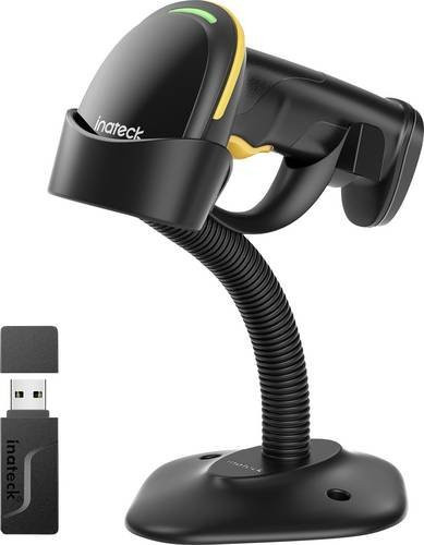 Inateck BCST-35 Bluetooth Barcode-Scanner 1D und 2D Handscanner mit Standfuß in Schwarz - Bild 1