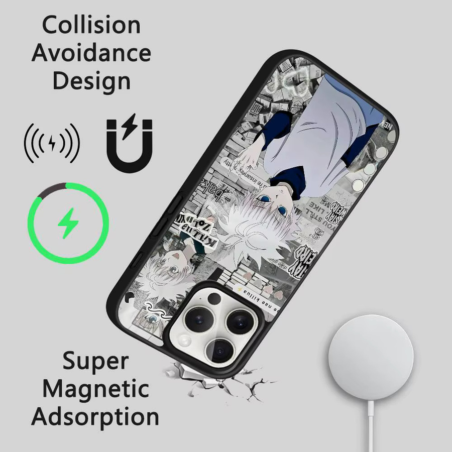 Anime Hunter X Hunter Handyhülle mit MagSafe Spiegel und magnetischer Abdeckung für iPhone 16 15 14 13 12 11 Pro Max Plus Mini in Multicolour - Bild 3