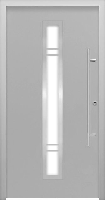 Splendoor Sicherheits-Haustür ThermoSpace Prime Palermo RC2 Komfort in Grau mit Glaseinsatz, B/H: 100 x 210 cm - Bild 1