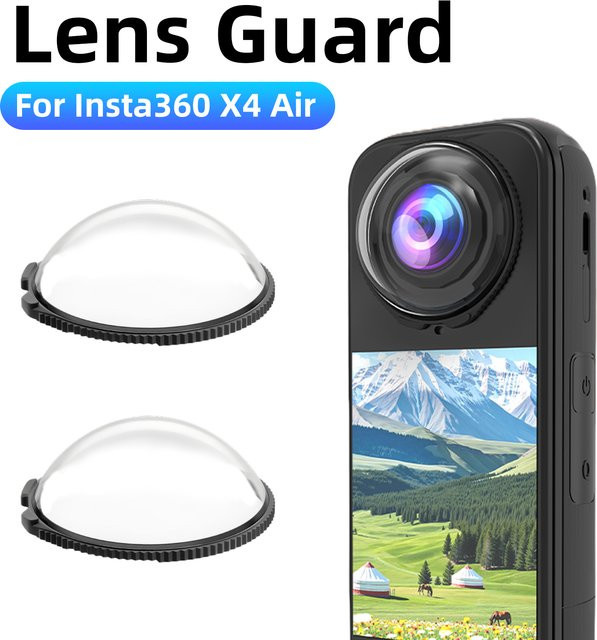 Insta360 X4 Air Linsenschutz aus gehärtetem Glas in Transparent mit HD-klarer Anti-Fingerabdruck-Beschichtung - Bild 1