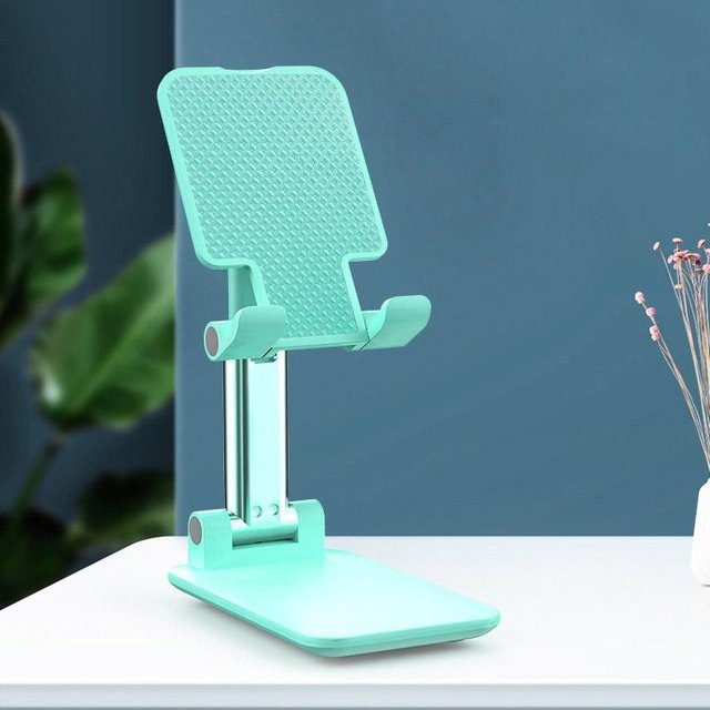 Aloisia Universeller Desktop Handyhalter und Tablet Ständer, verstellbar und faltbar, Grün - Bild 1