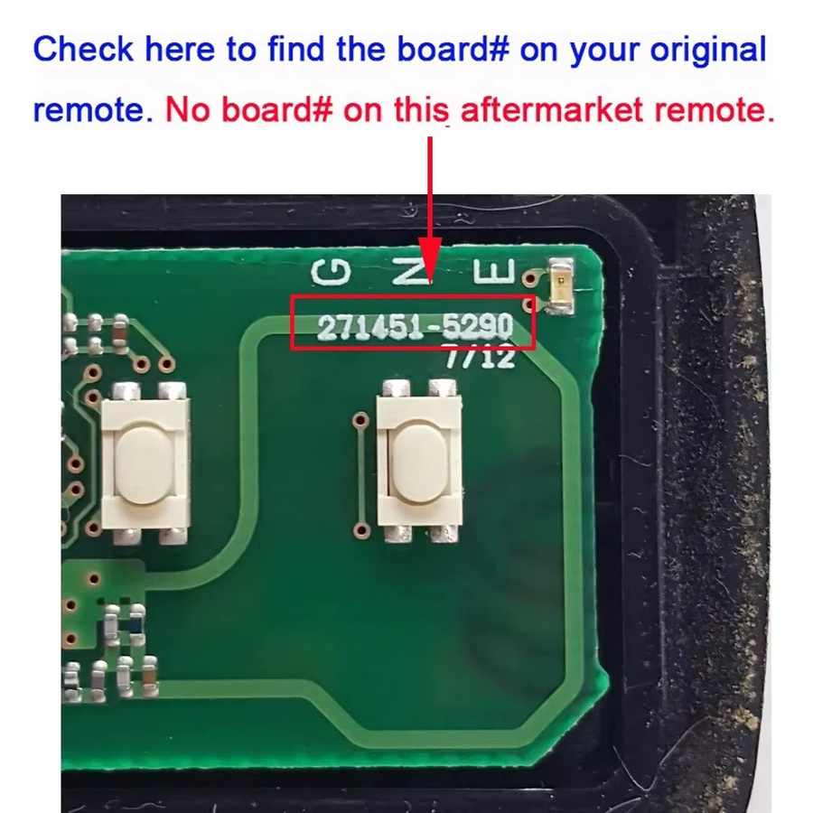 DIYKEY Smart Remote Key Fob 314,3 MHz Ersatzschlüssel für Toyota 4Runner, Prius C, Prius V und Venza (Modell HYQ14ACX) - Bild 2