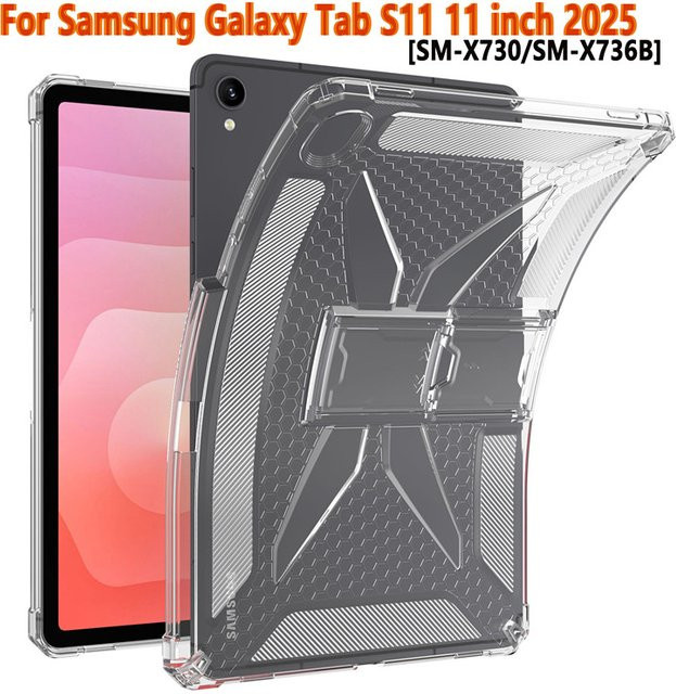 Transparente TPU Schutzhülle für Samsung Galaxy Tab S11 11 Zoll 2025 mit Standfunktion und Airbag-Schutz für 5G Modelle SM-X730 und SM-X736B - Bild 1