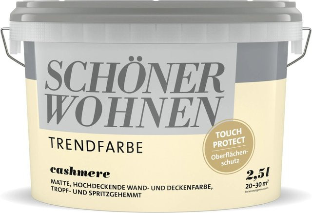 Schöner Wohnen Dispersion Farbe Cashmere matt in Beige, 2,5 l - Bild 1