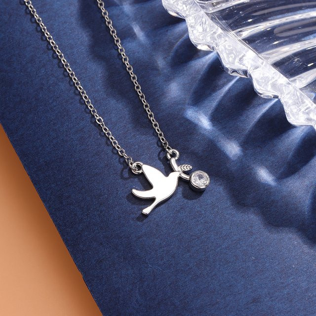 GaGa-Duck Halskette 925 Silber, Diamant, Zirkonia, Vogel - Bild 1