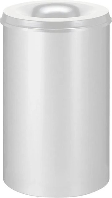 PROREGAL Selbstlöschender Papierkorb und Abfallsammler aus Metall, 110 Liter, Hellgrau, H x B x T: 72 x 47 cm - Bild 1