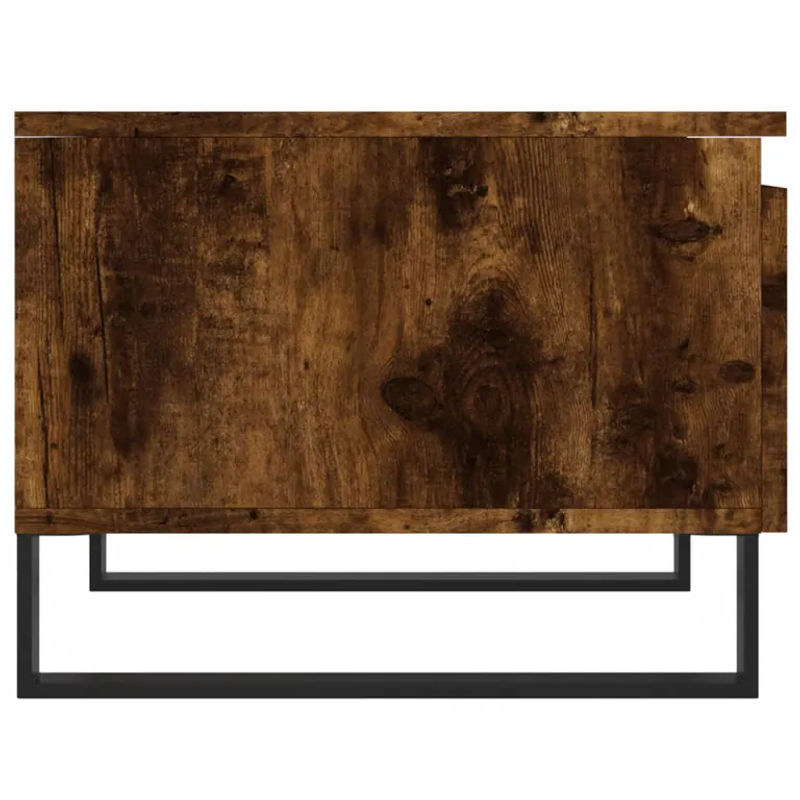 vidaxl Couchtisch Set 2 Stück Modern in Braun aus Geräuchertem Eichen-Composite und Metall B/T/H: 50 x 46 x 35 cm - Bild 8
