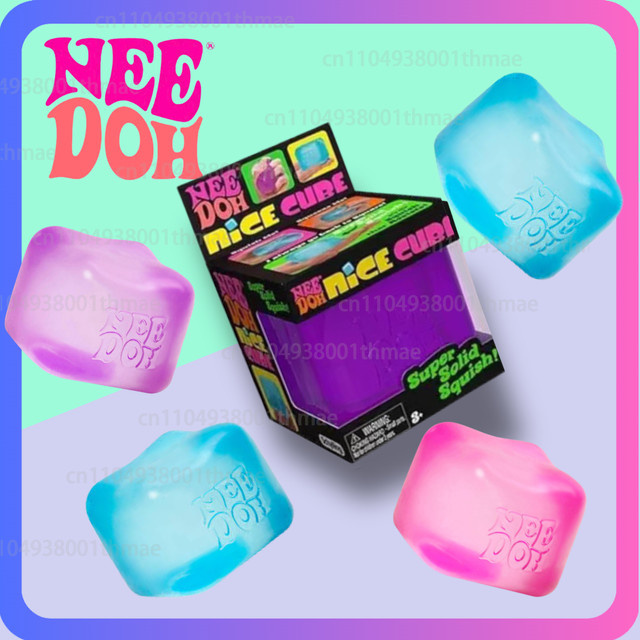 Schylling NeeDoh Nice Cube, Stressabbau-Sensorikspielzeug, Fidget-Tool - Bild 1