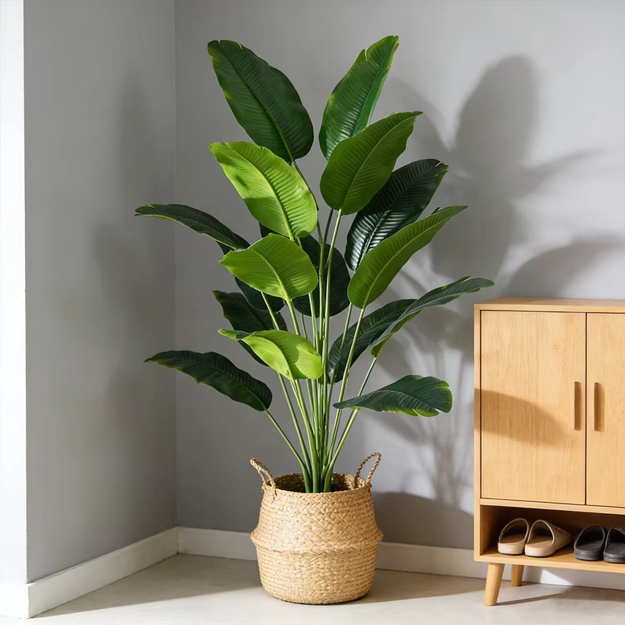 Künstliche Palme Kmitang in Grün, Tropische Bananenbaum-Pflanze aus Kunststoff, Höhe: 65 cm - Bild 3