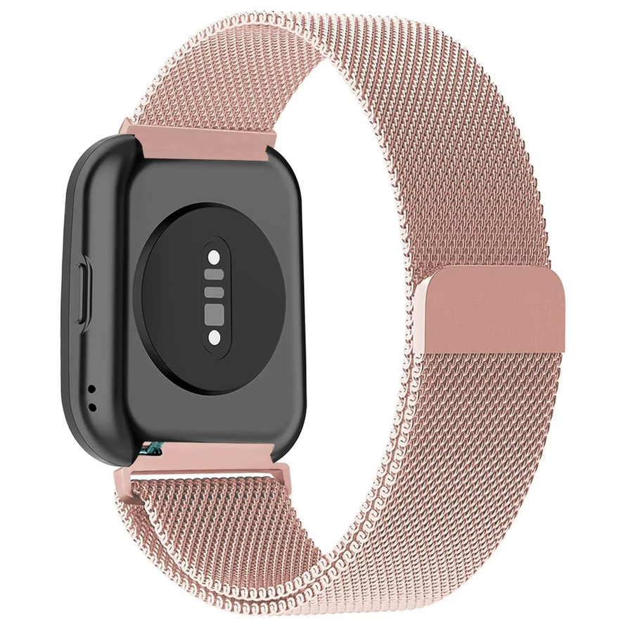 yunfook Uhrenarmband Edelstahl, Milanaise, Roségold, 22 mm, Unisex - Bild 1