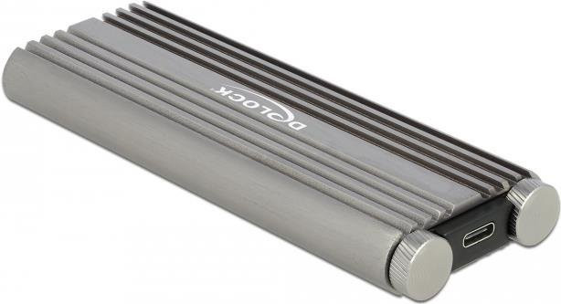 Delock Externes M.2 NVMe PCIe SSD Gehäuse mit USB 3.2 Gen 2x2 USB-C SuperSpeed 20 Gbps in Silber (42001) - Bild 2