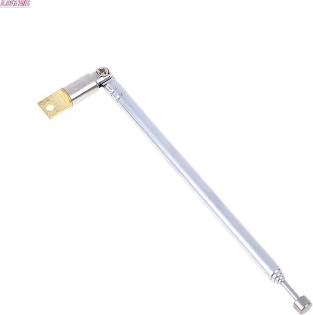 SD&HI Universal Teleskopantenne aus Edelstahl in Silber, 37 cm Länge, 5 Abschnitte für FM Radio - Bild 1