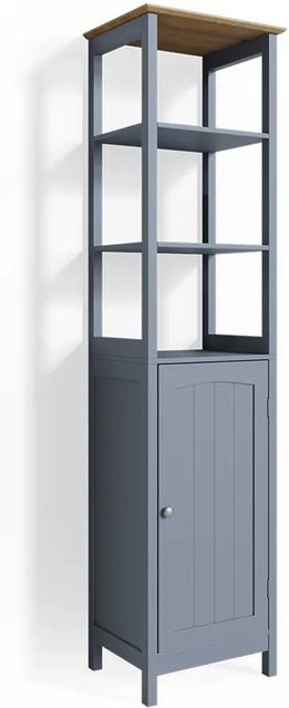 Vicco Badschrank Bianco Hochschrank im Landhausstil, Farbe Grau, H x B x T: 160 x 40 x 32 cm - Bild 2