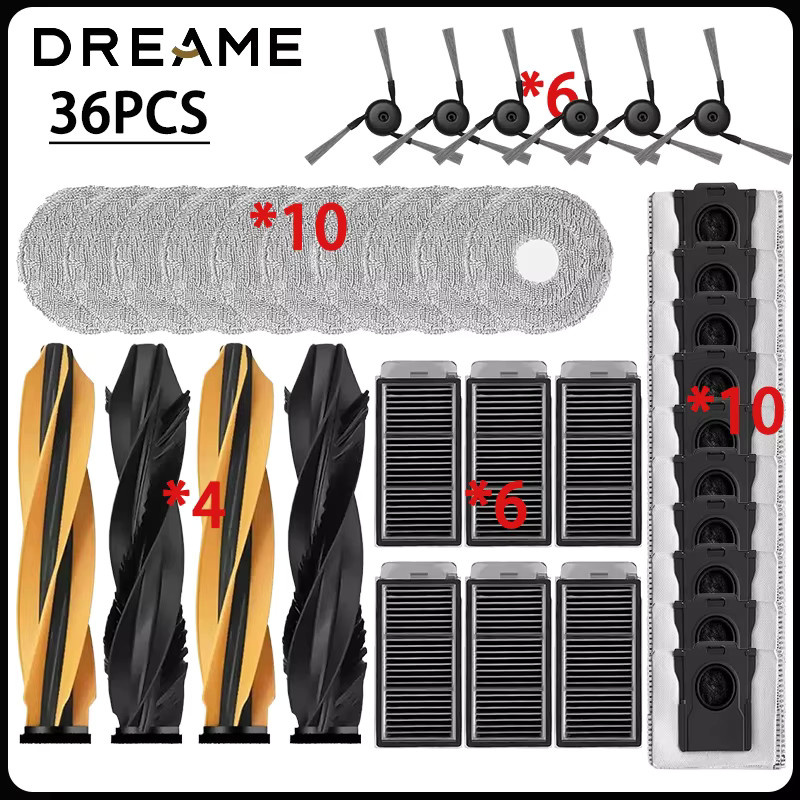 Dreame Matrix10 Ultra Staubsauger Zubehörset mit Hauptbürste, Seitenbürsten, HEPA-Filtern, Wischtüchern und Staubbeuteln - Bild 2