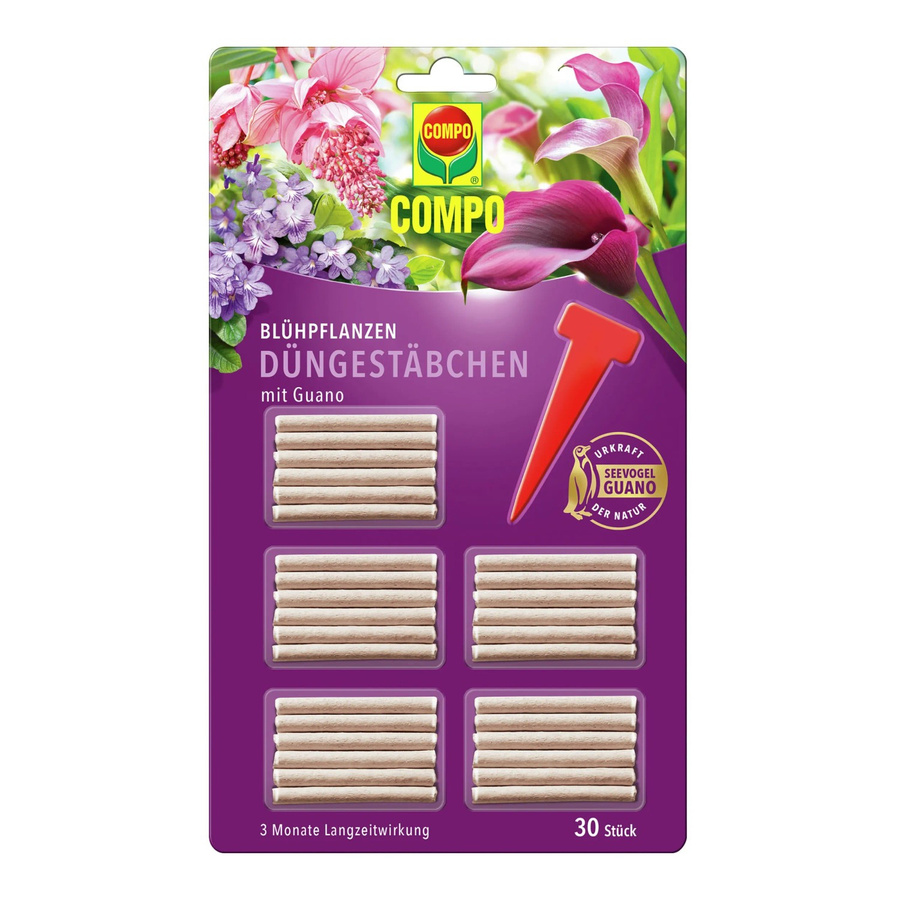 Compo Düngestäbchen für Blühpflanzen mit Guano, 30 Stück slow-release - Bild 2