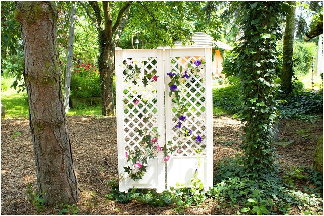KHW Spalier mit Erdspießen 2er-Set in Weiß für Garten und Terrasse, Höhe: 43 cm - Bild 2