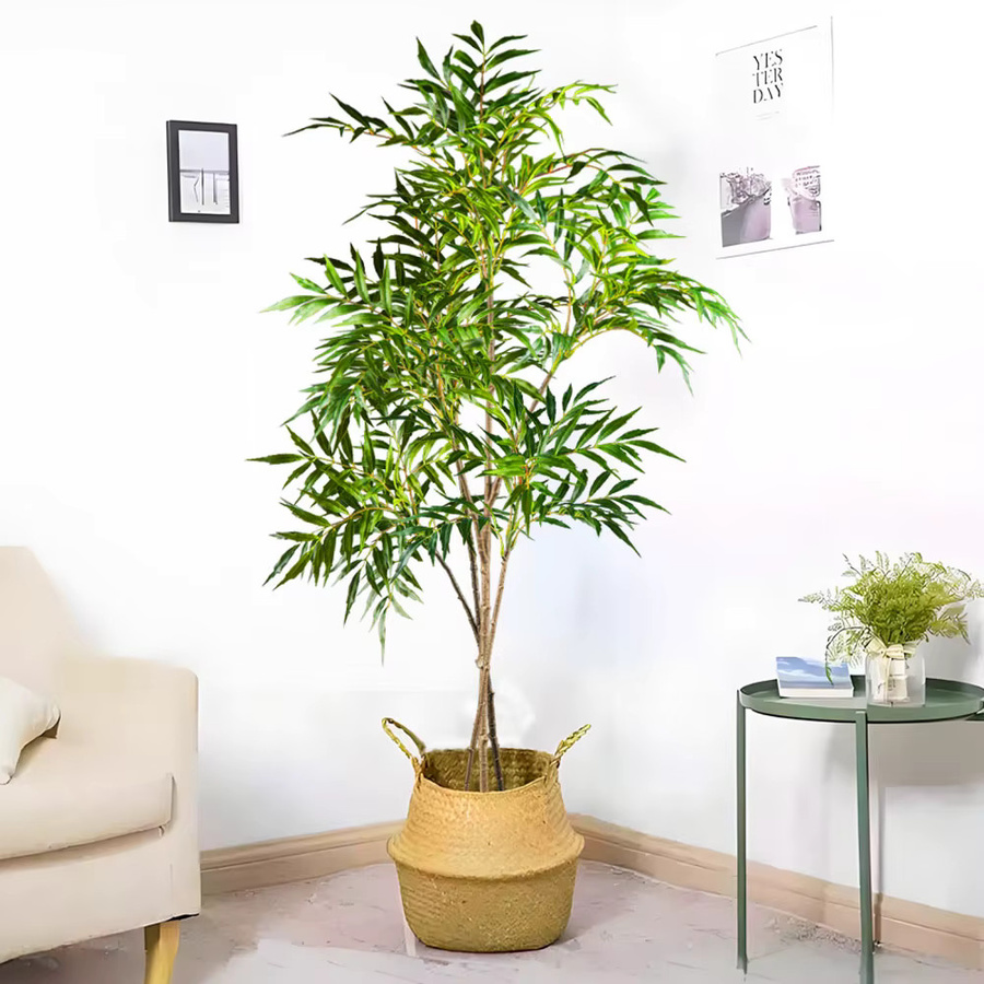 Künstliche Nandina-Pflanze von Kmitang in Grün aus Kunststoff, Höhe: 78 cm - Bild 3