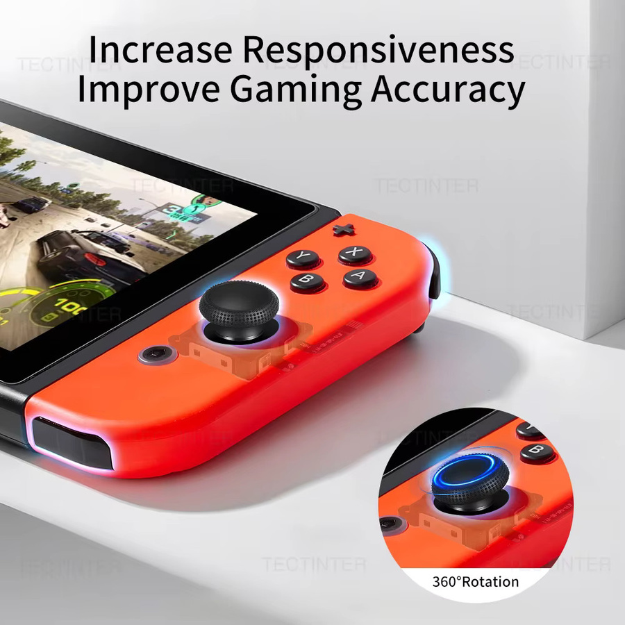 TECTINTER Hall-Effekt Ersatz-Joystick in Schwarz für Nintendo Switch, Lite und OLED Controller zur Vermeidung von Stick-Drift - Bild 3