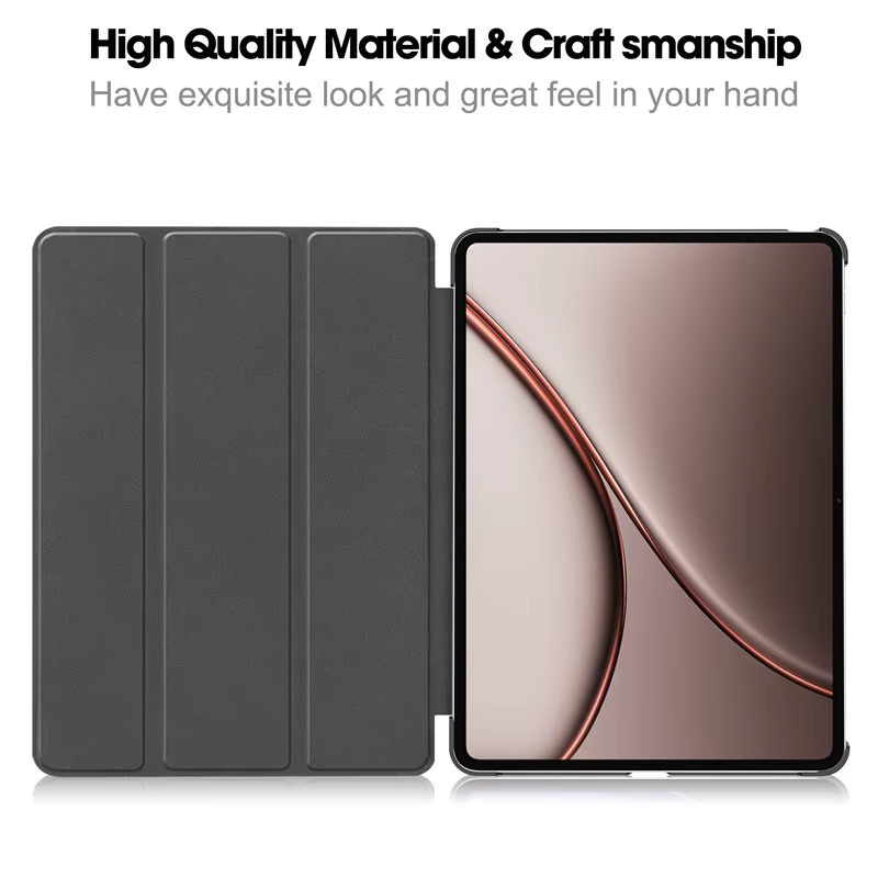 OnePlus Schutzhülle für OnePlus Pad 4 13,2 Zoll 2026, dreifach faltbare Lederhülle mit Standfunktion in Rot - Bild 4