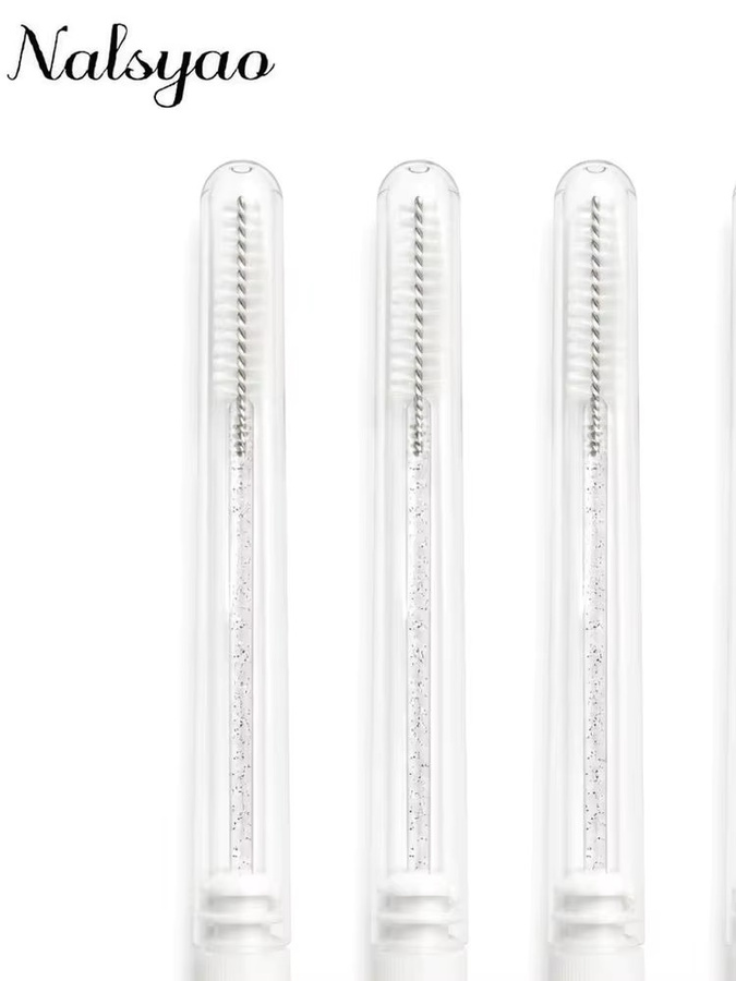 CNKESS Lash Spoolies Wimpernpinsel mit Behälter, 50 Stück, Pink - Bild 2