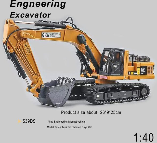 Linyi toy car Rückzieher Ingenieurfahrzeug Bagger, mit Licht und Ton, 1:40, ab 3 Jahren - Bild 1