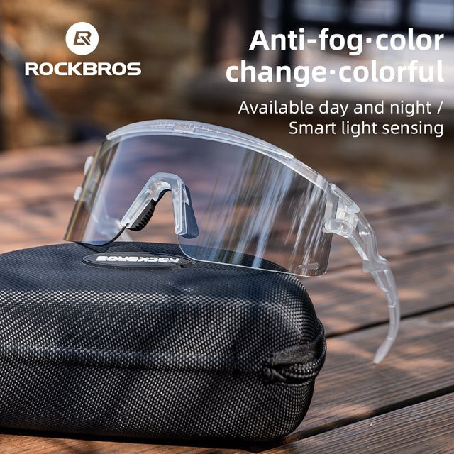 ROCKBROS Sportsonnenbrille, Photochrome, Anti-Fog, Kunststoff - Bild 1